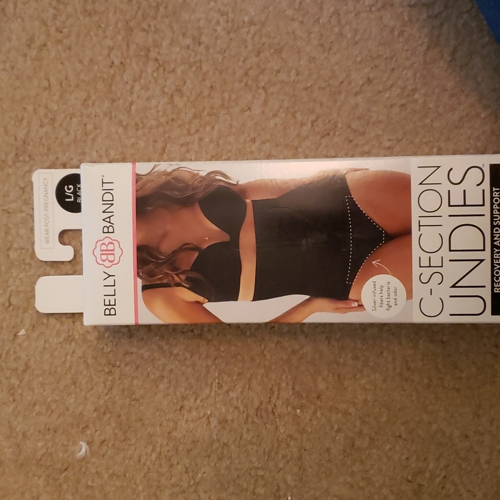 *NEW* Belly Bandit c-section undies. Black, size LG.